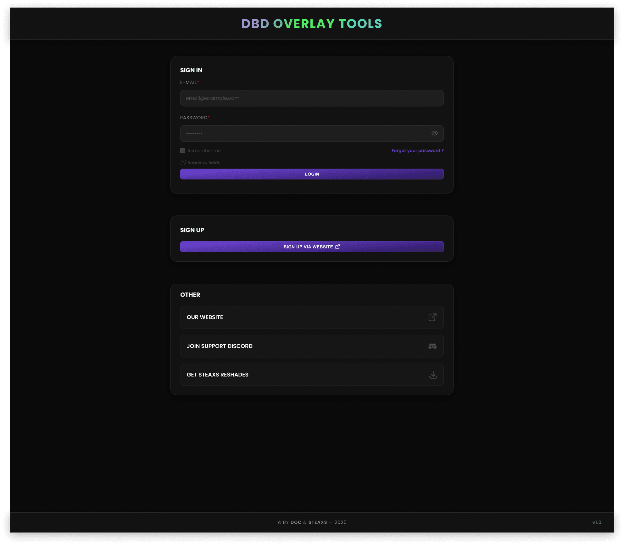 DBD OverlayTools App