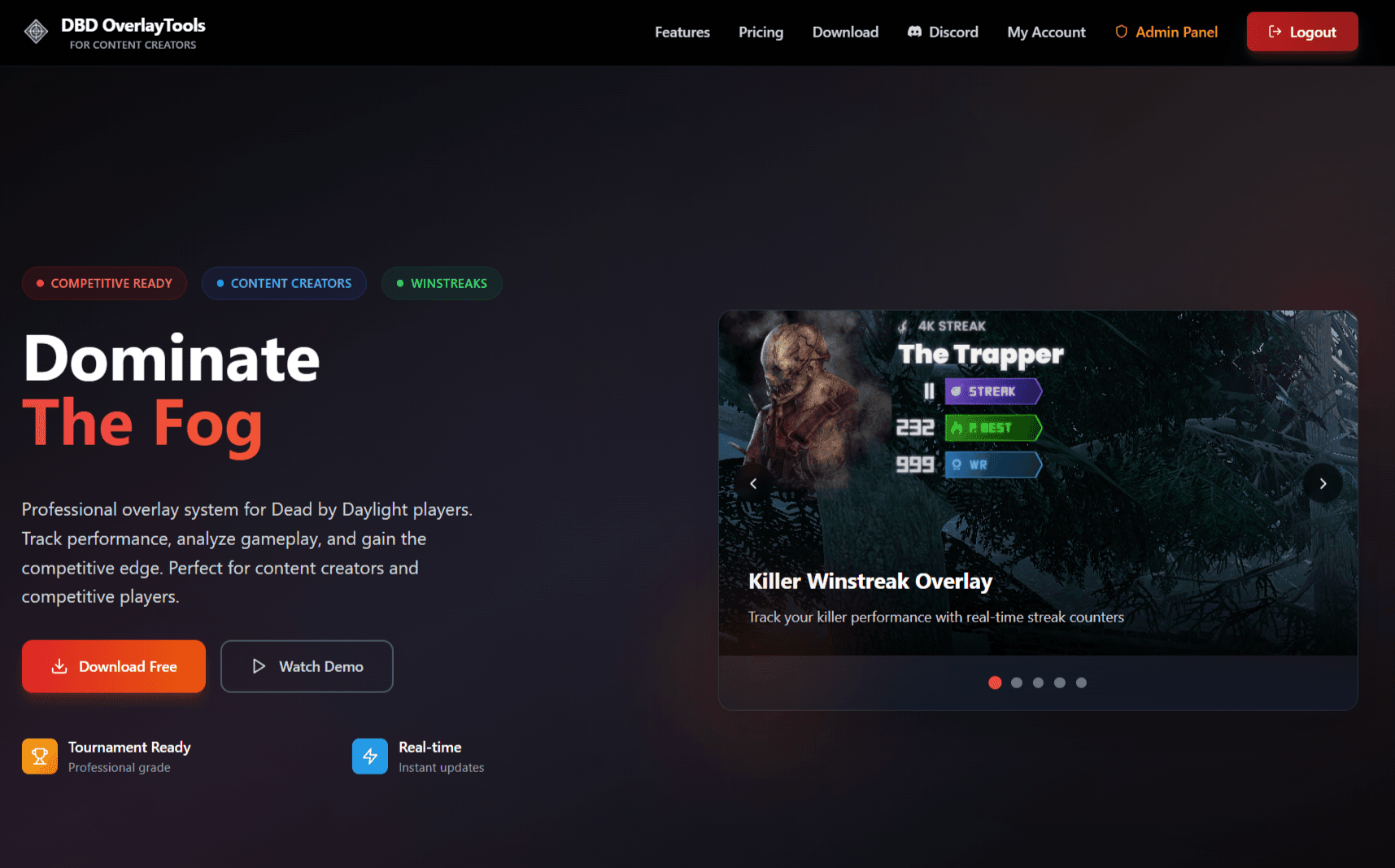 DBD OverlayTools Website