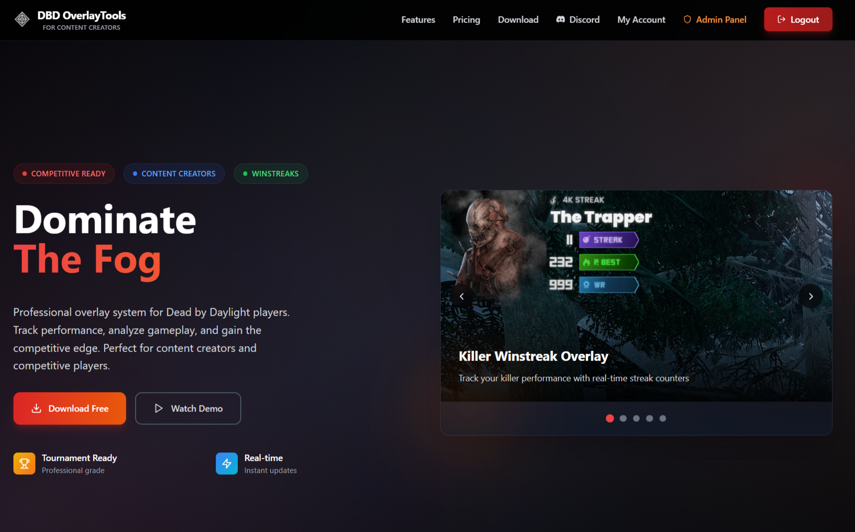 DBD OverlayTools Website